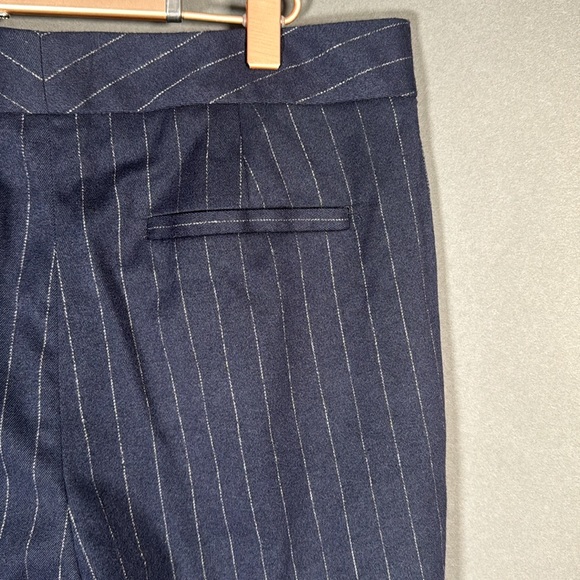 Halogen women’s dress pants, blue with fine pinstripes, size 4, like new - Picture 3 of 6